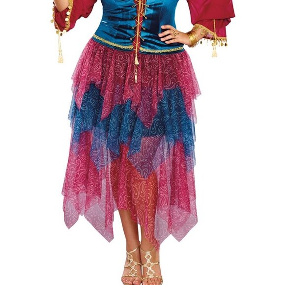 Plus size Gypsy Cosplay Costume Multi Size 1X - Picture 3 of 5